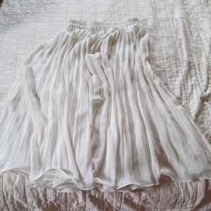 Vintage white sheer pleated shirt